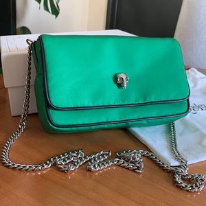Alexander McQueen nylon crossbody skull bag